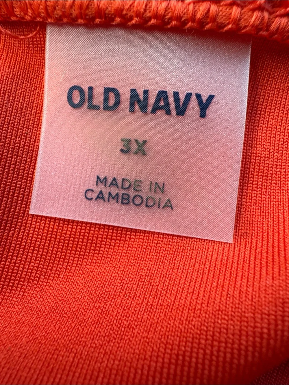 NWOT  Old Navy Side Tie Swim dress Size 3X -Color  Warm Sunset.